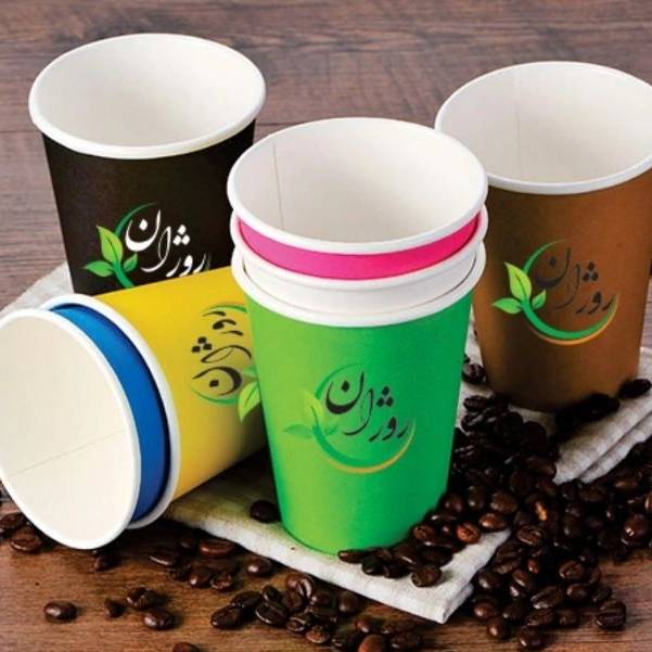 لیوان کاغذی روژان یکبار مصرف چای و قهوه